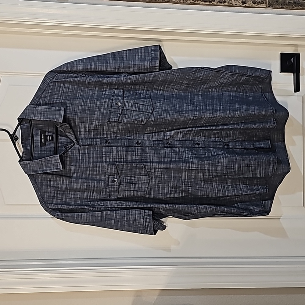 Alfani blue and light grey combo material